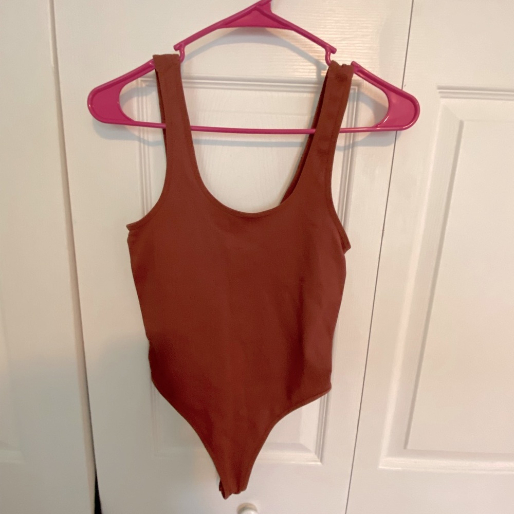 Bozzolo Rust Brown sleeveless Bodysuit size small/medium